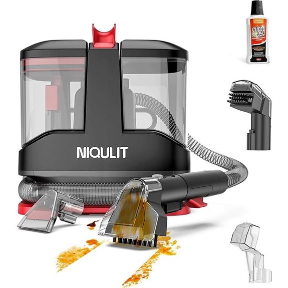 Portable Carpet & Upholstery Cleaner with Self-Cleaning System