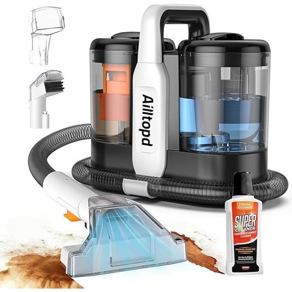 Portable Upholstery & Carpet Cleaner with Powerful Suction