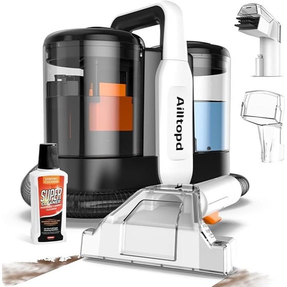 Portable Upholstery & Carpet Cleaner with Dual Brush