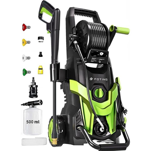 2025 Power Washer with Nozzles & Foam Cannon
