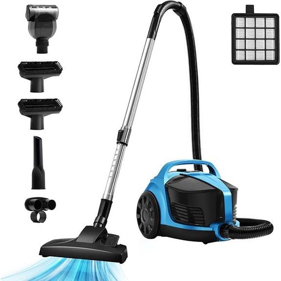 Canister Vacuum Cleaner 45Kpa 1600W HEPA Filter
