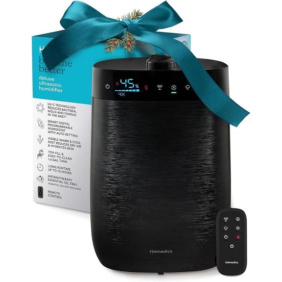 Homedics Deluxe Ultrasonic Humidifier with Programmable Settings