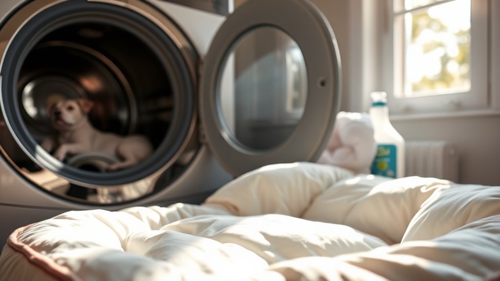 proper pet bed washing