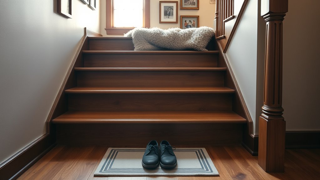 remove shoes upstairs