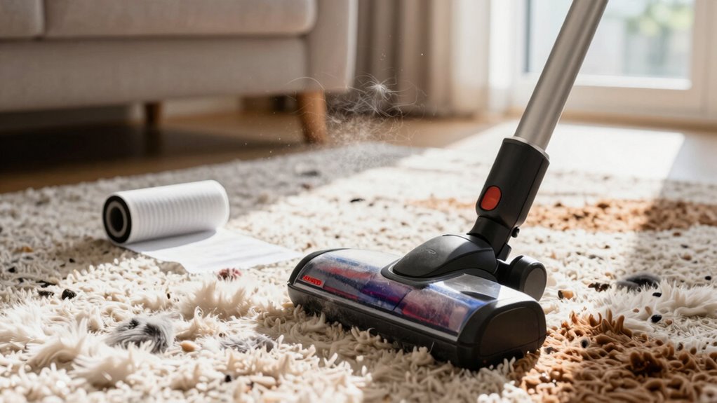 repeated vacuuming is ineffective