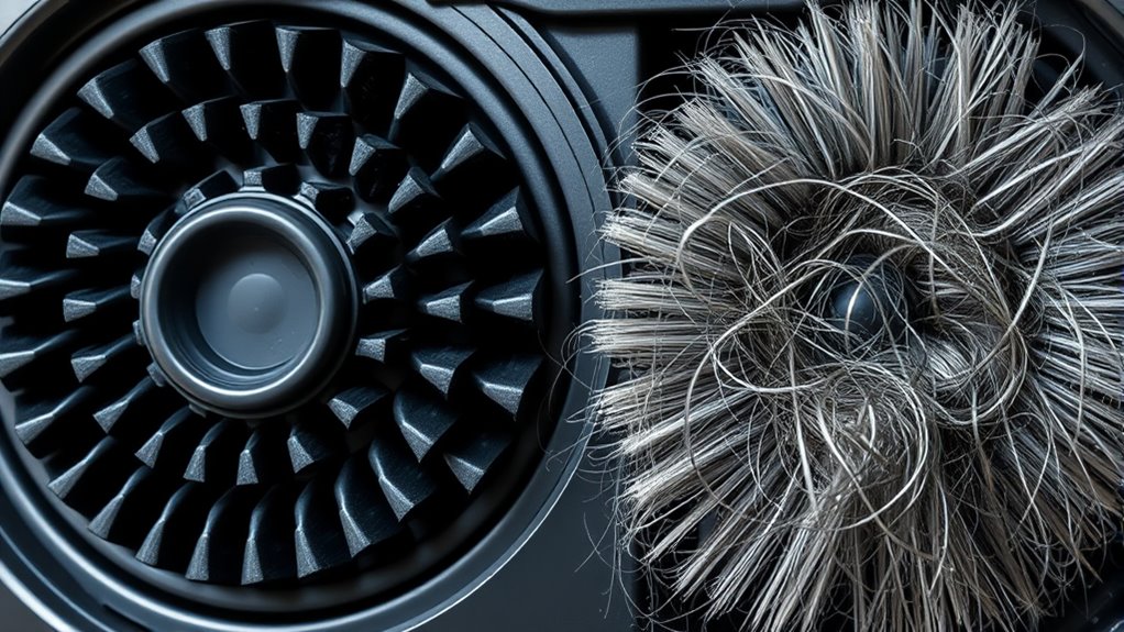 rubber vs bristle cleaning advantages