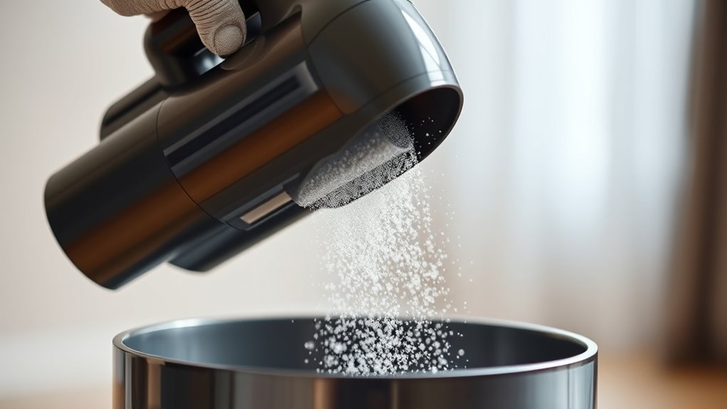 shake canister gently outdoors