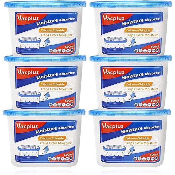 Vacplus 6-Pack Portable Moisture Absorbers