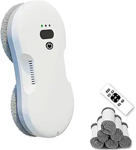 Ultra Slim Window Cleaning Robot with Dual Water Sprays