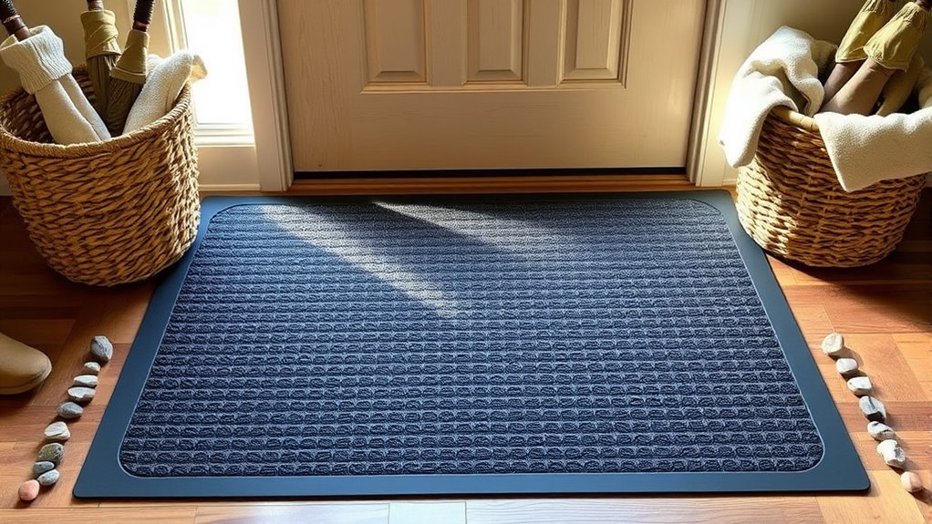 stylish entryway dirt control