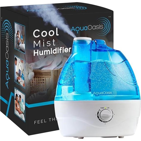 AquaOasis Ultrasonic Cool Mist Humidifier with Nozzle