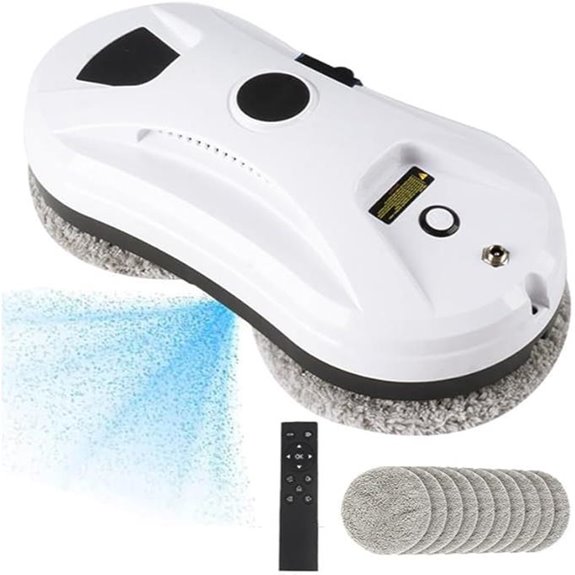 Ultrasonic Window Cleaning Robot with Auto Water Spray