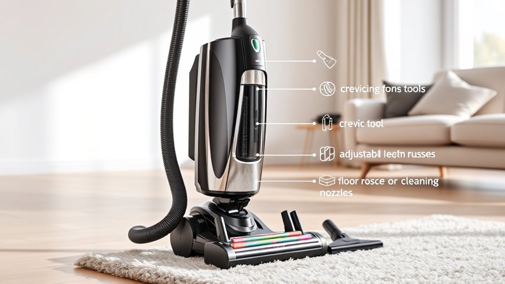 vacuum features and versatility