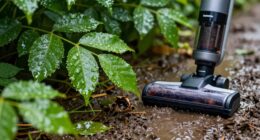 vacuuming wet leaves
