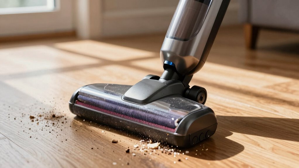 vacuums disperse debris surfaces