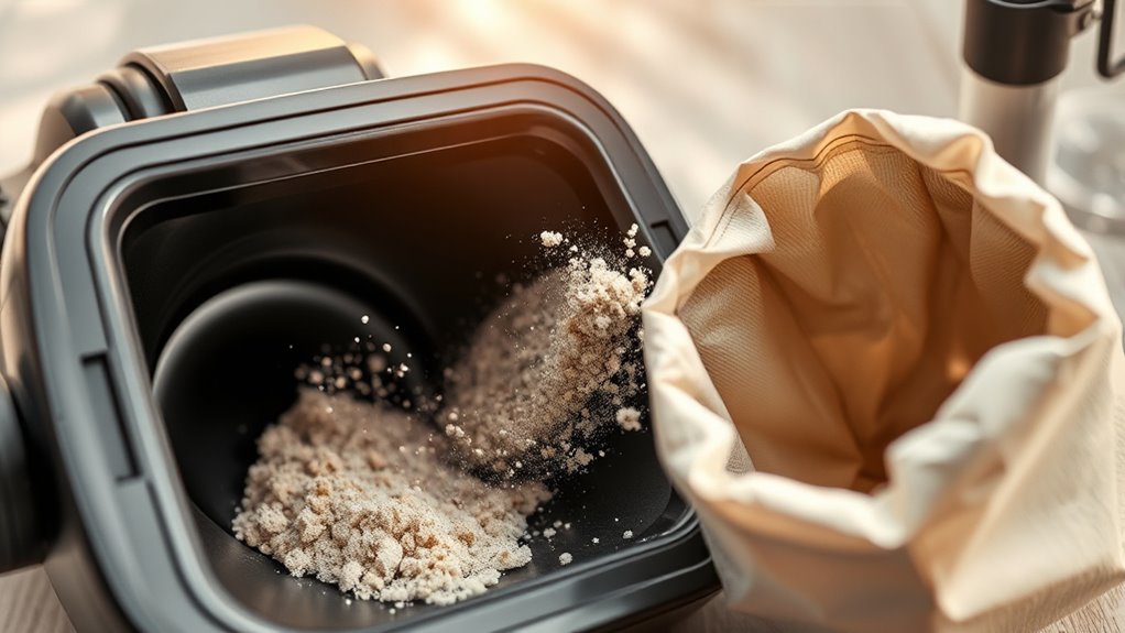 visible dust container monitoring