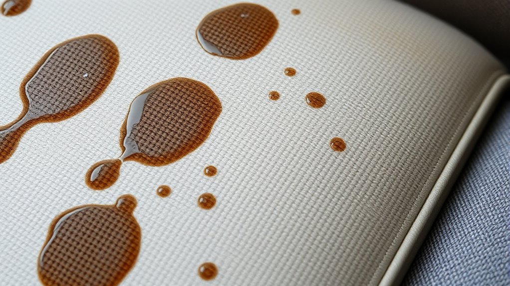 water stains indicate moisture