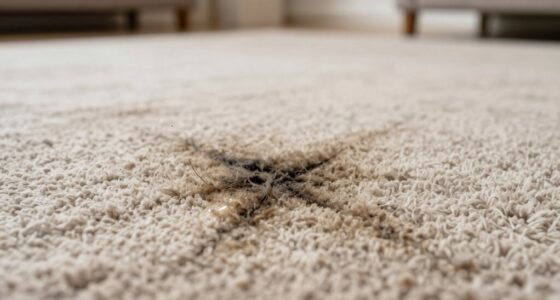 wick back causes carpet stains