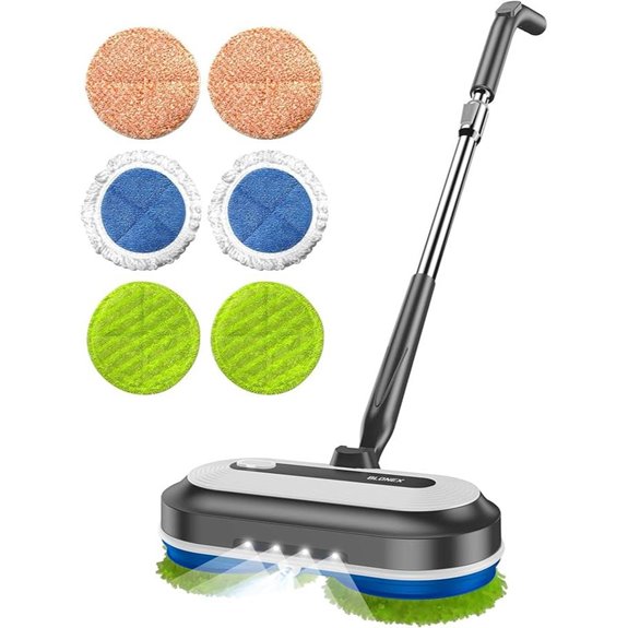 Cordless Electric Spin Mop with LED & Water Spray