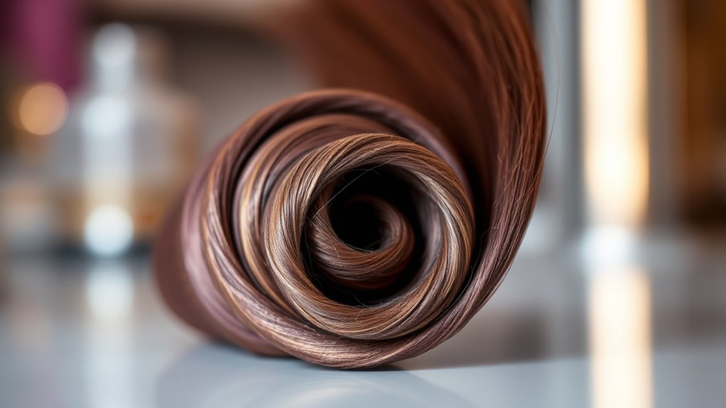 wrap hair securely evenly