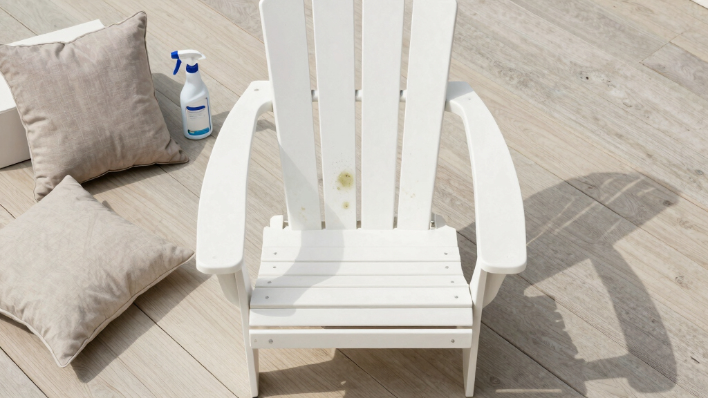How the clean plastic adirondack chairs with “mold”?
