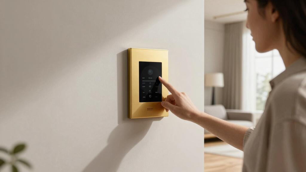 A Simple Gilded Frame Turned an Ugly Intercom into a Conversation Starter
