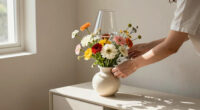 Skip Vases — This Stunning DIY Floral Arrangement Uses a Lamp