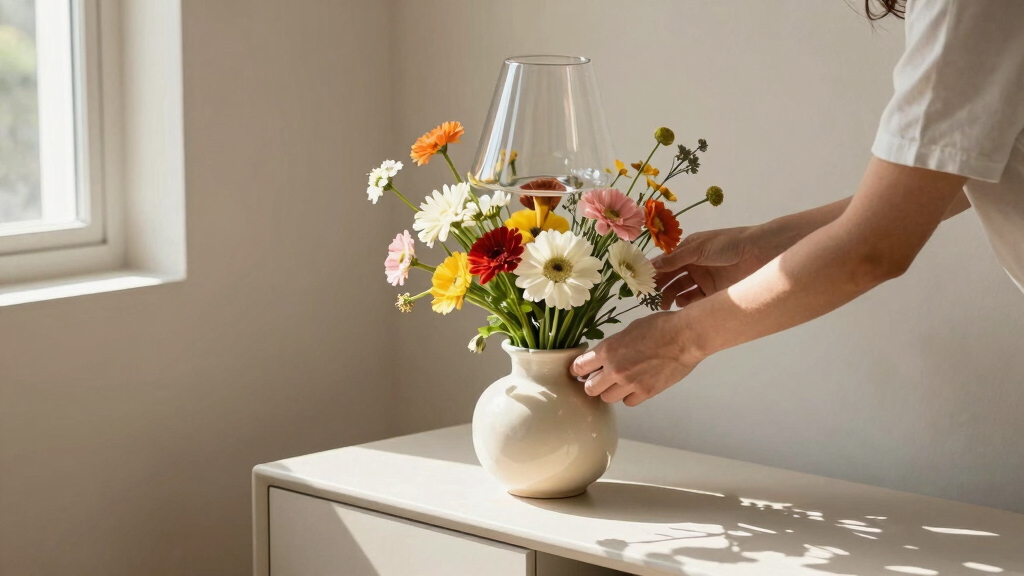 Skip Vases — This Stunning DIY Floral Arrangement Uses a Lamp