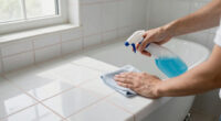 This Bath Had Peeling Molding, a Drop Ceiling, and Pink Grout — Now It's Classic