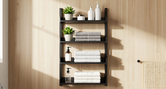 She Put A 5-Tier Shelf Behind Her Bathroom Door