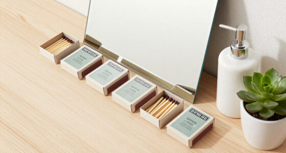 She Put Vintage Matchboxes On Her Tiny Bathroom Mirror, And It’s The Cutest Storage I’ve Seen