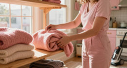 She Stores Sweaters In The Kitchen Of Her Pink-Drenched 1920S LA Studio