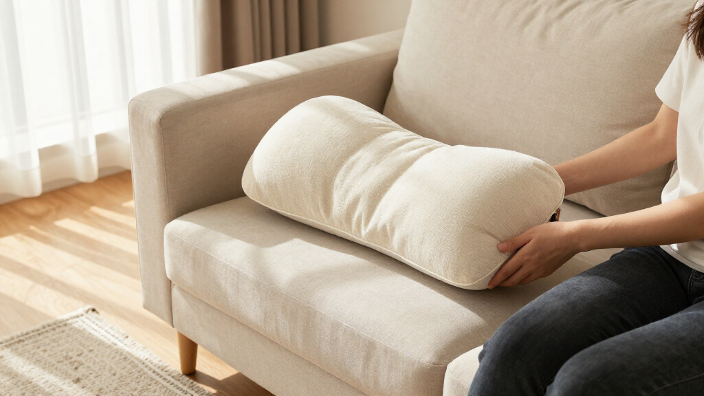 This Luxury-Looking Bolster Pillow Was Made From Scratch So Easily