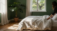 A Bright White Bedroom Is Now A Green Cocoon “Inspired By The Forest”