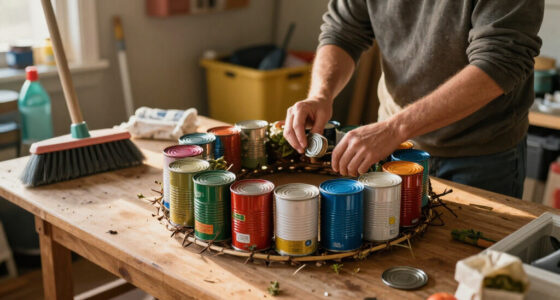 DIYer Transforms Old Tin Cans Into The Cutest Wreath