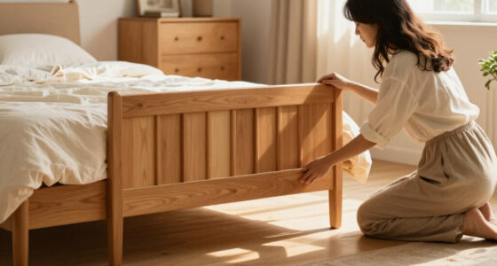 Instead Of Tossing Her Bed Frame, She Put A $40 DIY Headboard In Front